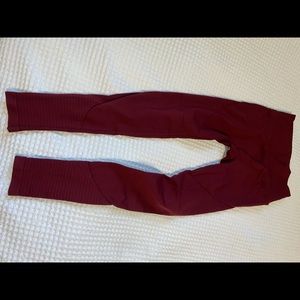 Alphalete small leggings red maroon
